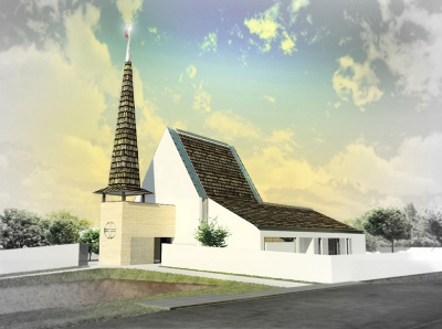 Alsózsolca Methodist Church, pastor's house and community space